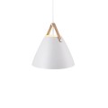 Designerska lampa wisząca Strap 36, biała - DFTP by Nordlux