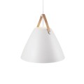 Biała lampa wisząca Strap 48 DESIGN FOR THE PEOPLE BY NORDLUX