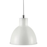 Biała industrialna lampa sufitowa Pop z metalu NORDLUX
