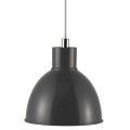 Antracytowa industrialna lampa sufitowa Pop z metalu NORDLUX