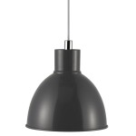 Antracytowa industrialna lampa sufitowa Pop z metalu NORDLUX