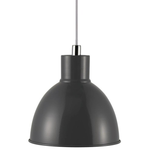 Antracytowa industrialna lampa sufitowa Pop z metalu NORDLUX