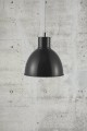 Antracytowa industrialna lampa wisząca Pop z metalu NORDLUX