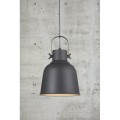 Czarna metalowa lampa sufitowa w stylu industrialnym Adrian 25 NORDLUX