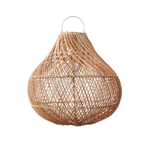 Rattanowy abażur do lampy sufitowej Bottle M - Bazar Bizar