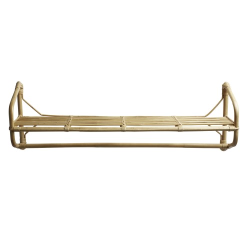 Rattanowy wieszak z półką na ścianę do przedpokoju TINE K HOME