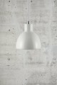 Biała industrialna lampa wisząca Pop z metalu NORDLUX
