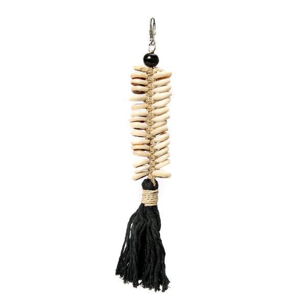 Brelok do kluczy Macrame Black - Bazar Bizar