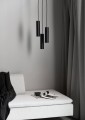 Czarna lampa wisząca nowoczesna tuba Tilo 3-głowicowa NORDLUX