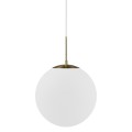 Lampa sufitowa Grant 35 w kolorze mosiądzu z białą szklaną kulą NORDLUX