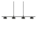 Czarna nowoczesna lampa sufitowa Clyde 4-głowicowa NORDLUX