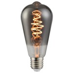 Żarówka ozdobna E27 5W 1800K ściemnialna ST64 Spiral Edison dymione szkło - Nordlux