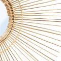 Duże dekoracyjne lustro boho Tropical Natural rattanu BAZAR BIZAR