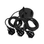 Lampa sufitowa przewód oprawka do abażurów wiszących 3 gniazda Black - Bazar Bizar