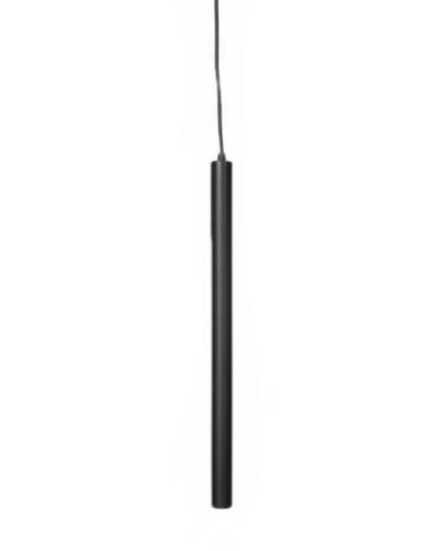 Czarna lampa wisząca tuba Pipe Two48 z żelaza NORR11