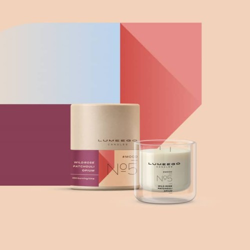 Świeca zapachowa sojowa - Nastrój No 5 Róża Paczula - Petite 150 ml - LUMEEGO CANDLES