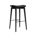 Stołek barowy NY11 65, dąb czarny Black skóra Ultra Black - NORR11