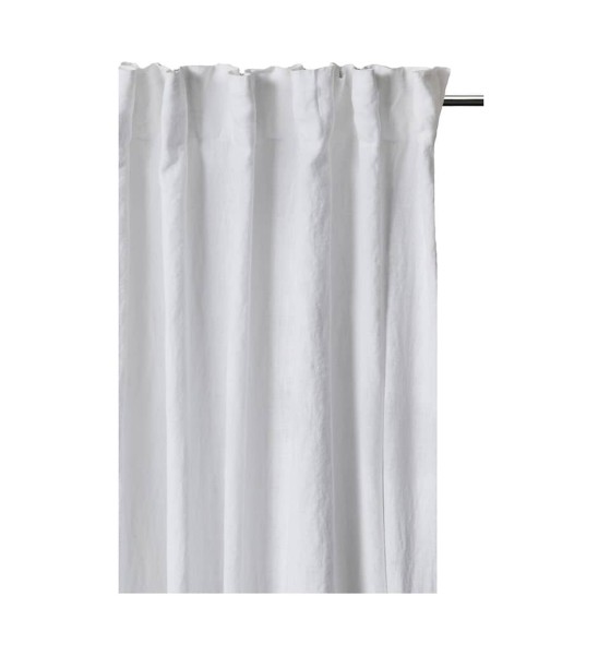 Lniane zasłony na taśmie 140x250 biały Sunshine Premium White 1 szt HIMLA