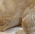 Rattanowy abażur do lampy sufitowej Bottle M - Bazar Bizar
