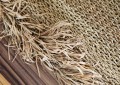 Duży naturalny dywan ze sznurka 180x240 Fringed z rafii BAZAR BIZAR
