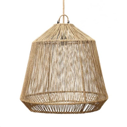 Duży naturalny abażur do lampy wiiszacej z trawy morskiej Conic M BAZAR BIZAR