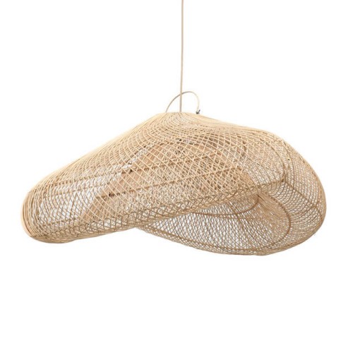 Abażur rattanowy do lamp sufitowych wiszących Cloud XXL, naturalny - Bazar Bizar