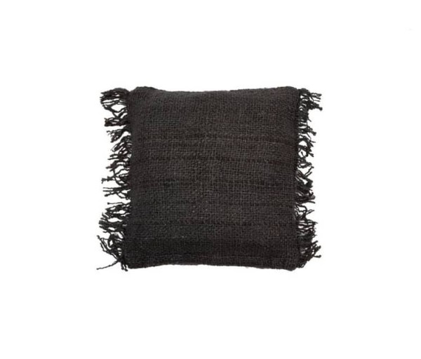 Czarna poduszka dekoracyjna 40x40 S'il z bawełny - Bazar Bizar