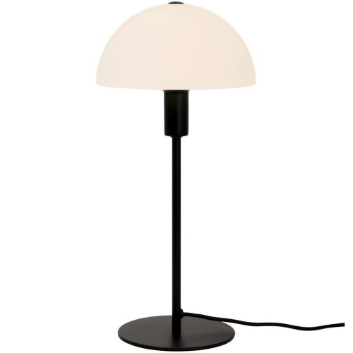 Lampa stołowa czarna ze szklanym kloszem Ellen NORDLUX