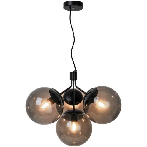 Lampa wisząca szklana Iwona z 4 kloszami dymione szkło NORDLUX