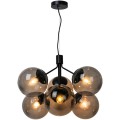 Lampa wisząca szklana Iwona z 6 kloszami dymione szkło NORDLUX