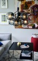 Lampa wisząca do salonu szklana Iwona z 6 kloszami dymione szkło NORDLUX