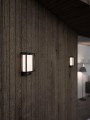Nowoczesne lampy elewacyjne czujnik ruchu czarny kinkiet zewnętrzny Led z czujnikiem ruchu Nestor NORDLUX