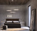 Duża lampa sufitowa wisząca Dot 600 mosiądz Led ze ściemniaczem LUMINA