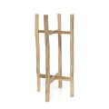 Kwietnik stojący Chalk High szara terakota teak BAZAR BIZAR