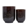 Duże donice ogrodowe Pho Dark brown, 2 sztuki - HOUSE DOCTOR