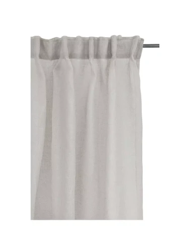 Zasłony lniane na taśmę 145x250 szary Dalsland Pearl 1 szt HIMLA