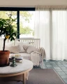 Linen voile curtain beige 140x290 Skylight Fog 1 pcs - Himla