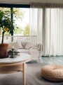 Natural linen voile curtain 140x290 Skylight Oatmeal 1 pc - Himla