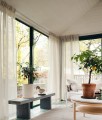 Natural linen voile curtain 140x290 Skylight Oatmeal 1 pc - Himla