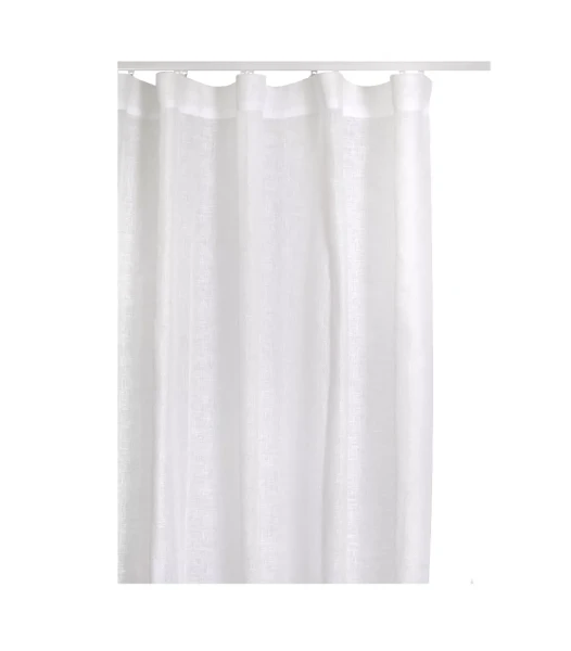 Lniana firana woalowa biała 140x290 Skylight White 1 szt HIMLA