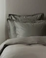 Grey pillowcases 80x80 satin cotton Soul Lead Oeko-Tex, set of 2 - Himla