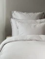 Grey sand pillowcases 80x80 satin cotton Soul Mother of Pearl Oeko-Tex, set of 2 pcs - Himla
