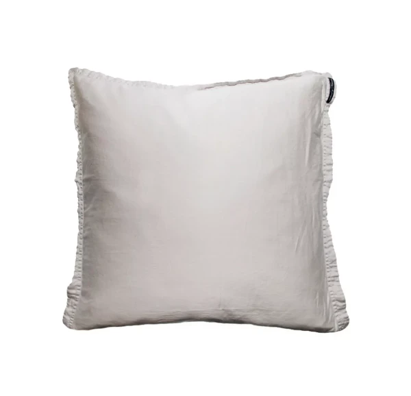 Grey sand pillowcases 80x80 satin cotton Soul Mother of Pearl Oeko-Tex, set of 2 pcs - Himla