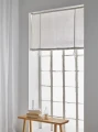 Linen curtain for kitchen and bathroom 110x120 Sunshine 18th CENTURY white - Himla