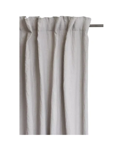 Lniane zasłony na taśmie 140x250 jasny szary Sunshine Premium Ash 1 szt HIMLA