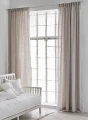 Lniane zasłony na taśmie 140x250 jasny szary Sunshine Premium Ash 1 szt HIMLA