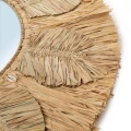 Palmaree 60 decorative mirror raffia - Bazar Bizar