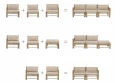 Bamboo sofa Korfu left module - Bloomingville