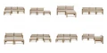 Bamboo garden sofa Korfu pouffe module - Bloomingville