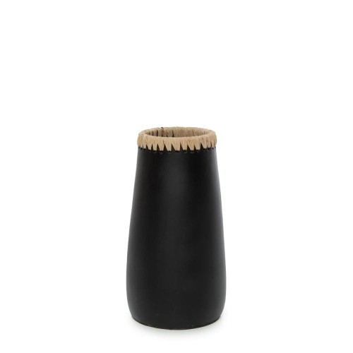Narrow black terracotta vase Sneaky M - Bazar Bizar